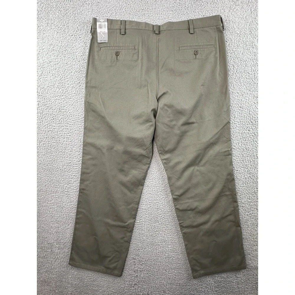 Dockers D2 Signature Khaki Pants 40x30 Olive Flat Straight Fit NWT